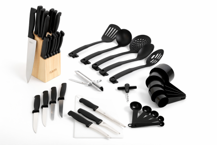 JUEGO DE UTENSILIOS Y CUCHILLOS 41PZS GIBSON