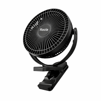 VENTILADOR RECARGABLE 8" DE PINZA ROCCIA